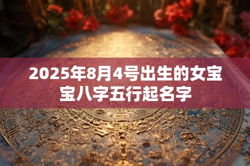 2025年8月4号出生的女宝宝八字五行起名字