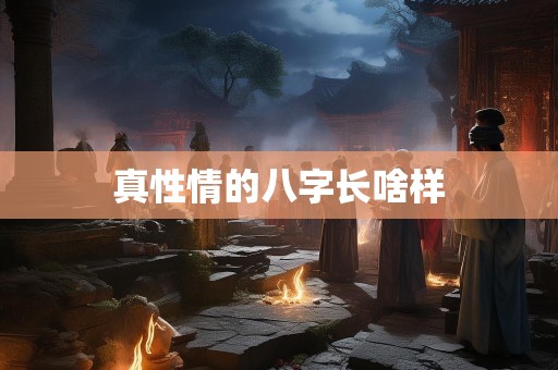 真性情的八字长啥样