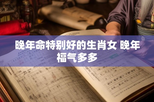 晚年命特别好的生肖女 晚年福气多多