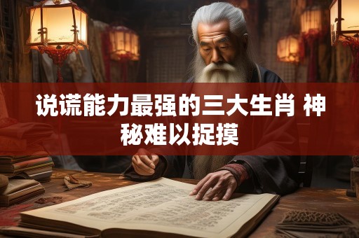 说谎能力最强的三大生肖 神秘难以捉摸