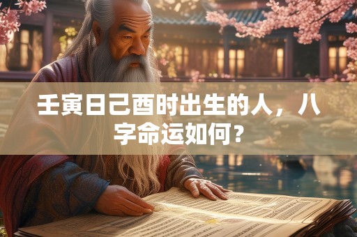 壬寅日己酉时出生的人，八字命运如何？