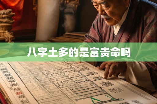八字土多的是富贵命吗