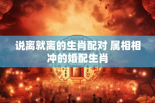 说离就离的生肖配对 属相相冲的婚配生肖