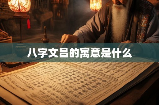八字文昌的寓意是什么