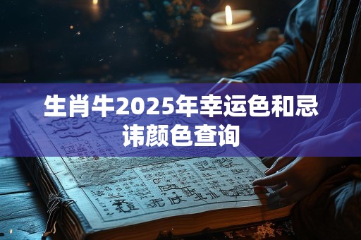生肖牛2025年幸运色和忌讳颜色查询