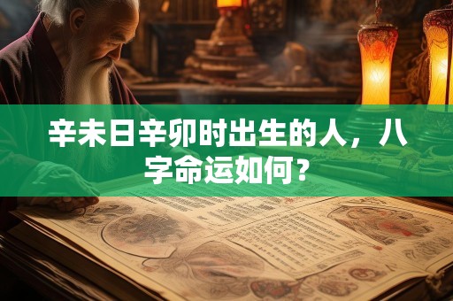 辛未日辛卯时出生的人，八字命运如何？