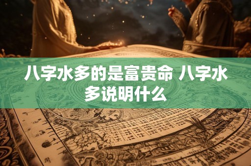 八字水多的是富贵命 八字水多说明什么