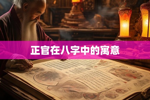 正官在八字中的寓意