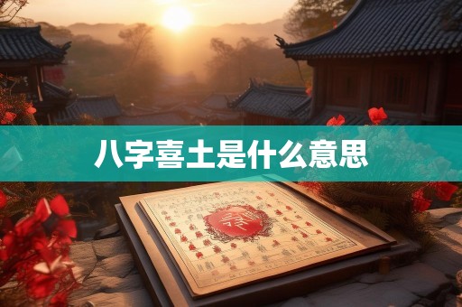 八字喜土是什么意思