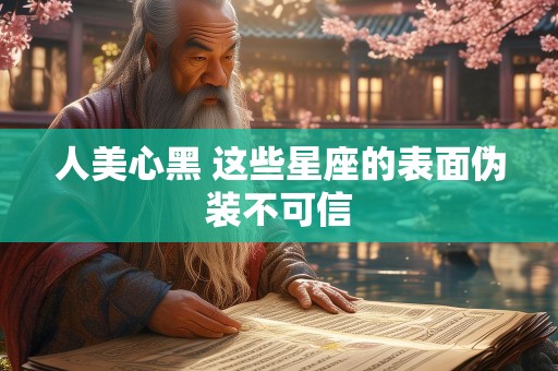 人美心黑 这些星座的表面伪装不可信