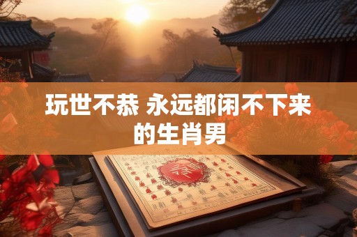 玩世不恭 永远都闲不下来的生肖男