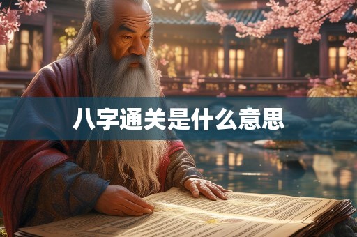 八字通关是什么意思
