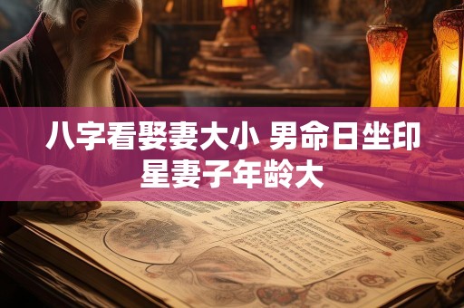 八字看娶妻大小 男命日坐印星妻子年龄大