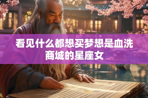 看见什么都想买梦想是血洗商城的星座女