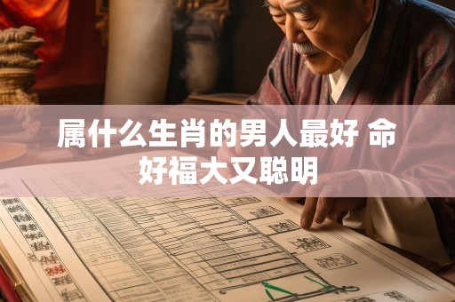 属什么生肖的男人最好 命好福大又聪明