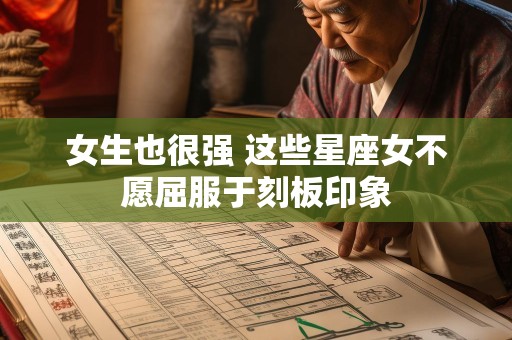 女生也很强 这些星座女不愿屈服于刻板印象