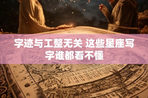 字迹与工整无关 这些星座写字谁都看不懂