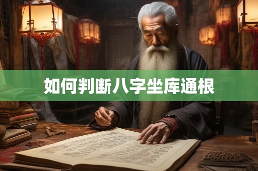 如何判断八字坐库通根