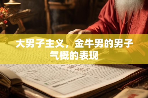 大男子主义，金牛男的男子气概的表现