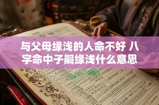 与父母缘浅的人命不好 八字命中子嗣缘浅什么意思