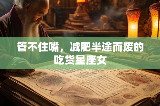 管不住嘴，减肥半途而废的吃货星座女