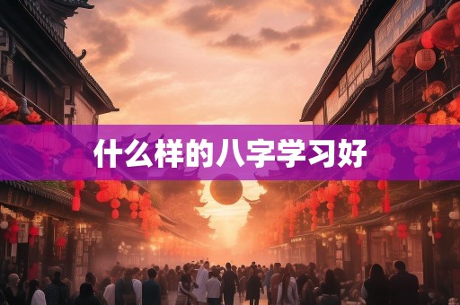 什么样的八字学习好