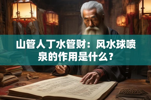 山管人丁水管财：风水球喷泉的作用是什么？