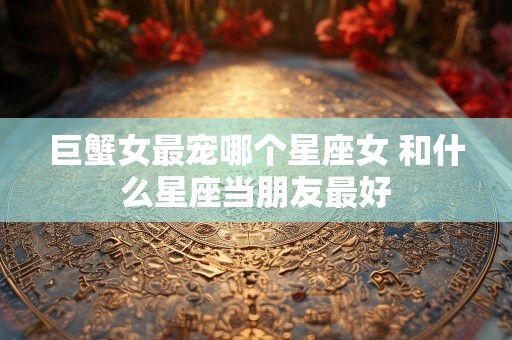 巨蟹女最宠哪个星座女 和什么星座当朋友最好