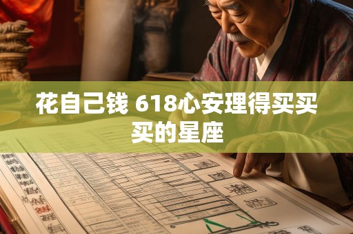 花自己钱 618心安理得买买买的星座