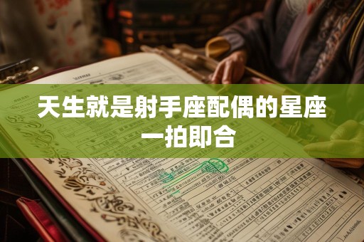 天生就是射手座配偶的星座  一拍即合