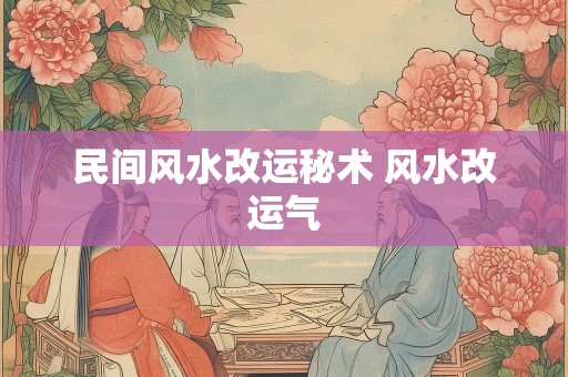 民间风水改运秘术 风水改运气