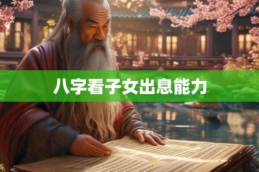 八字看子女出息能力