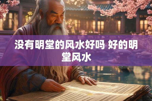 没有明堂的风水好吗 好的明堂风水