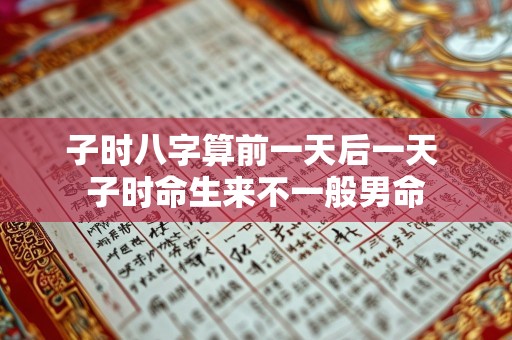 子时八字算前一天后一天 子时命生来不一般男命