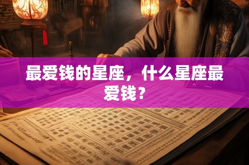 最爱钱的星座，什么星座最爱钱？