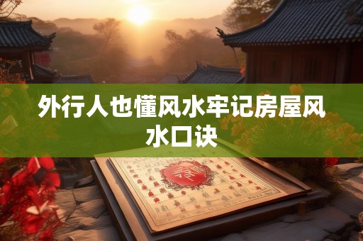 外行人也懂风水牢记房屋风水口诀