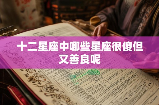 十二星座中哪些星座很傻但又善良呢