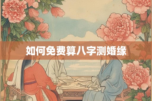 如何免费算八字测婚缘