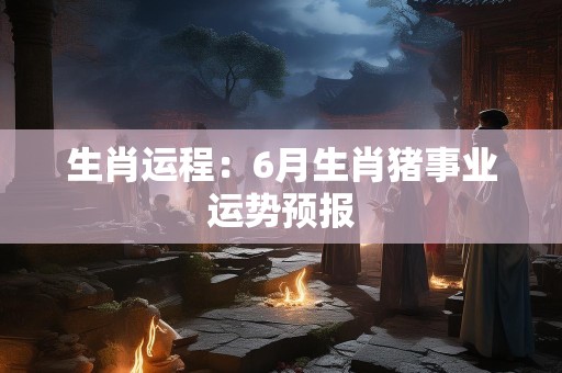 生肖运程：6月生肖猪事业运势预报