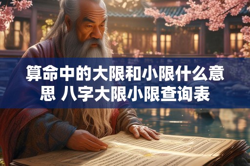 算命中的大限和小限什么意思 八字大限小限查询表