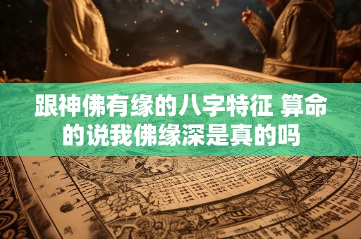 跟神佛有缘的八字特征 算命的说我佛缘深是真的吗