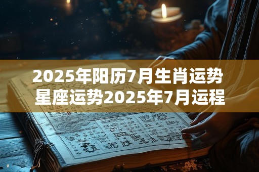 2025年阳历7月生肖运势 星座运势2025年7月运程