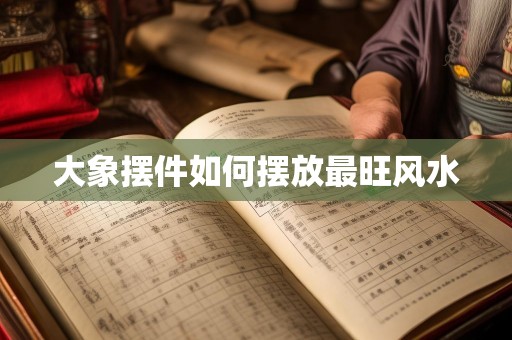 大象摆件如何摆放最旺风水
