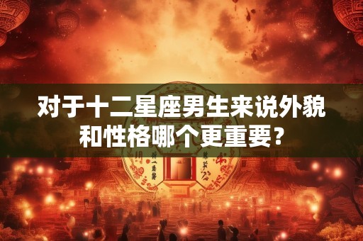 对于十二星座男生来说外貌和性格哪个更重要？