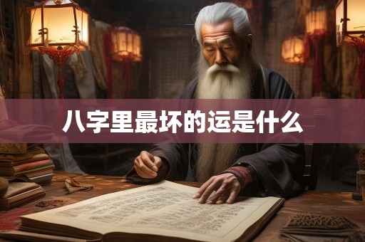 八字里最坏的运是什么