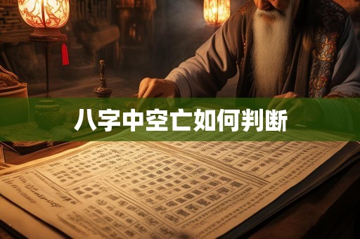 八字中空亡如何判断