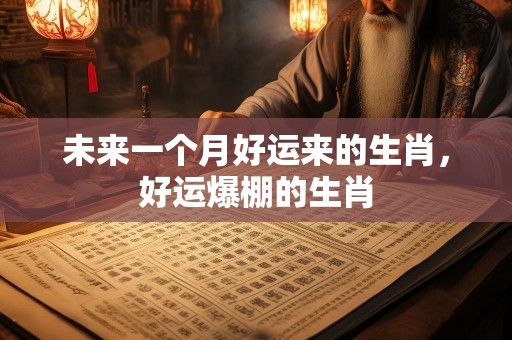 未来一个月好运来的生肖，好运爆棚的生肖