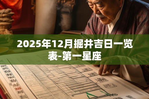 2025年12月掘井吉日一览表-第一星座