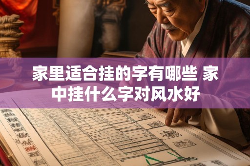 家里适合挂的字有哪些 家中挂什么字对风水好