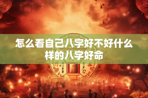 怎么看自己八字好不好什么样的八字好命